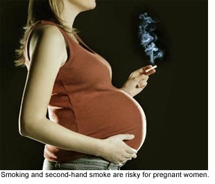 smoking pregnant woman